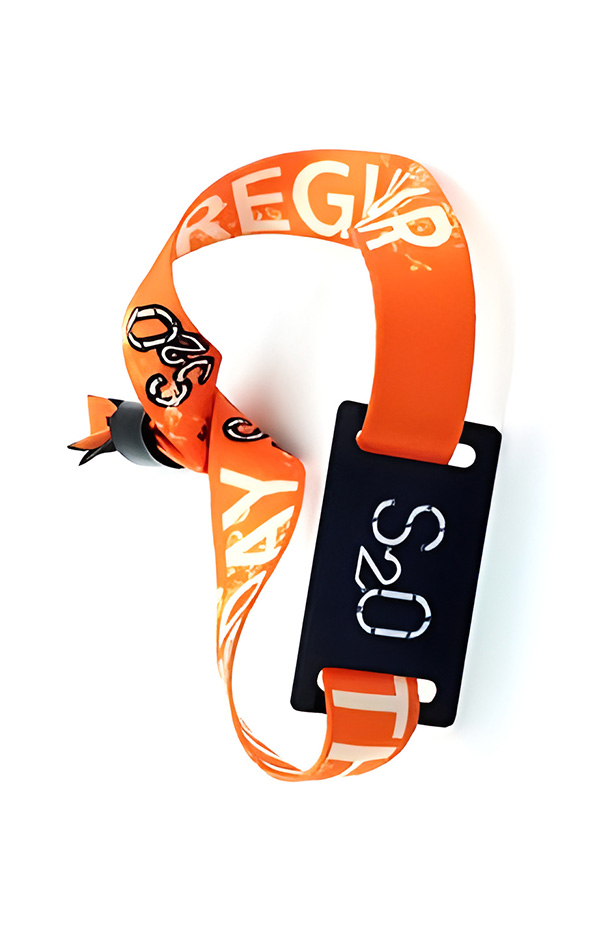 Bracelet Rfid tissé Orange