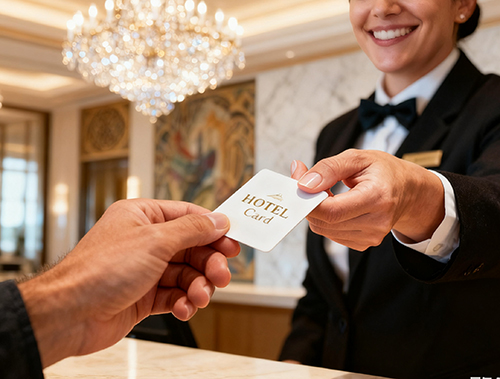 Carte de chambre d’hôtel guide personnalisé d’évitement des pièges