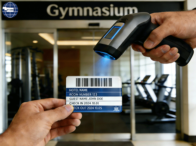 Code-barres sur les cartes clés de l’hôtel intelligent: une amélioration de la carte